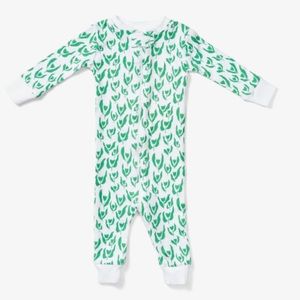 Lewis Green Tulip Zip Pajamas